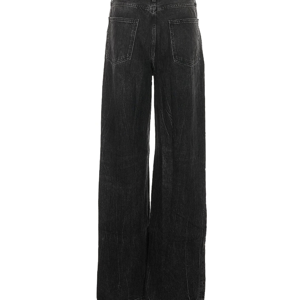 Zara Charcoal Flare Wide-Leg Jeans